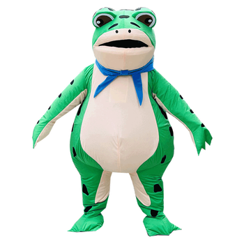 裕臻青蛙卡通人偶服装 卖崽小青蛙充气玩偶服 搞笑孤寡青蛙服装 绿色