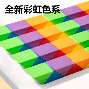 得力（deli）24段百变彩虹魔尺弹力结构耐玩耐折 益智减压趣味DIY玩具 生日六一儿童节礼物赠视频教程
