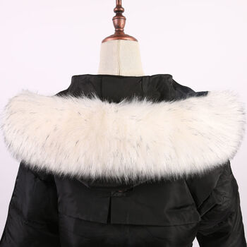 毛领单买仿真毛领子服帽条大毛领女单买通用白色毛领单卖白色黒尖50