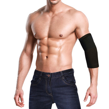 驰动高弹运动护肘2只装篮球羽毛球男女健身透气弹力护臂手肘护具黑色