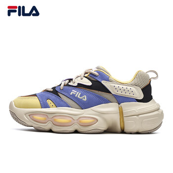斐乐fila异行鞋女老爹鞋2023春复古轻便休闲运动鞋木薯粉黑tb355