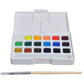 樱花(SAKURA)固体水彩颜料18色迷你套装NCW-18荷兰泰伦斯便携透明水彩写生学生绘画用品速写马克笔绘画 樱花(SAKURA)固体水彩颜料18色迷你套装NCW-18荷兰泰伦斯便携透明水彩写生学生绘画用品速写马克笔绘画