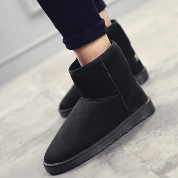 东北雪地鞋男冬季加绒加厚棉鞋冬季男鞋加绒保暖加厚高帮一脚蹬马丁