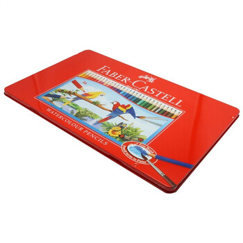 【全网低价】辉柏嘉（Faber-castell）水溶性彩铅笔36色+16K细纹230g20页绘画本 绘画笔套装115937（红铁盒装）美术写生