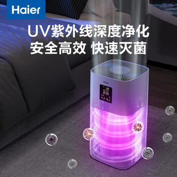 海尔(Haier)空气净化器除甲醛除烟味除猫毛宠物UV除菌小型室内家用母婴负离子净化空气消毒机KJ400F-EA1U1 海尔(Haier)空气净化器除甲醛除烟味除猫毛宠物UV除菌小型室内家用母婴负离子净化空气消毒机KJ400F-EA1U1