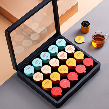 七春茶叶组合铁观音大红袍冻顶乌龙凤凰单枞小罐装 节日礼盒230g