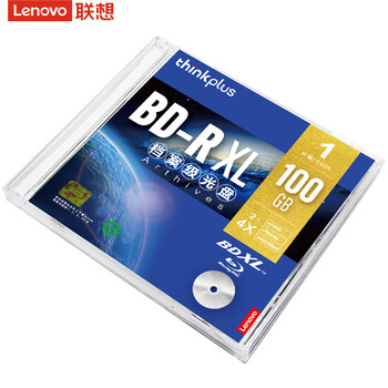 联想（Lenovo）BD-R XL 100GB 蓝光光盘/刻录盘 可打印 单片盒装