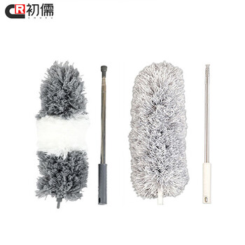 初儒 灰白灰单头*2个 清洁除尘伸缩弯曲鸡毛掸子SH-C0633
