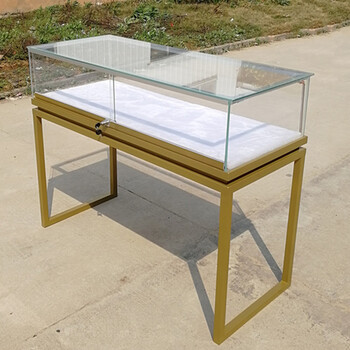 珠宝展示柜饰品柜铁艺烤漆透明玻璃展柜不锈钢精品陈列柜手表柜台 无