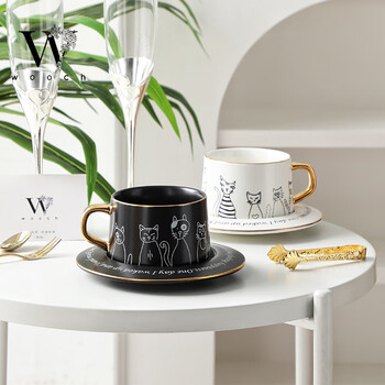 物取(WOOCH)高颜值可爱猫咪咖啡杯碟礼盒套装新家礼物新婚伴手礼情侣杯子送人 物取(WOOCH)高颜值可爱猫咪咖啡杯碟礼盒套装新家礼物新婚伴手礼情侣杯子送人