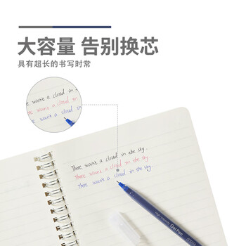 晨光（M&G）中性笔针管拔帽款0.5mm笔杆笔芯一体化大容量签字笔水性笔AGPB6901黑色6支装