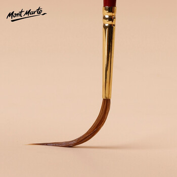 蒙玛特(MontMarte)水彩勾线笔3支装黄狼尾水粉丙烯国画颜料画画笔套装长杆长出峰绘画笔VSX-MPB0031-33