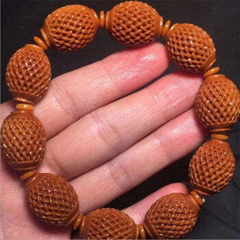 【路路通】橄榄核手串佛珠手链路路通手工雕刻手串文玩橄榄核手链