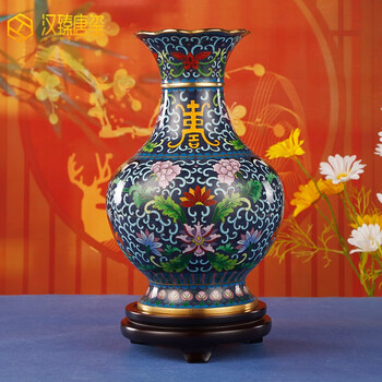 七宝焼 花瓶 花器 花入 中国 美術 華道具 中国 七宝花瓶 七宝焼
