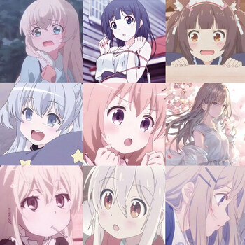 康仕途120张动漫二次元可爱呆萌动漫女头像表情包贴纸卡哇伊少女