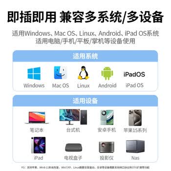 绿联 CM650 转换器USB+Type-C转千兆网口RJ45接口转换器拓展 适用苹果15 MacBook 电脑平板 15638