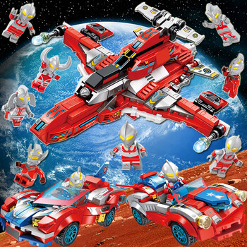 乐··高奥特曼兼容积木系列人仔4岁儿童拼装玩具男孩拼图6岁以上