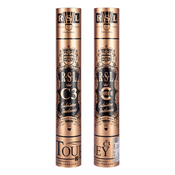 亚狮龙（RSL）C3号全圆鸭毛专业比赛羽毛球稳定耐打羽球76速12只装/桶