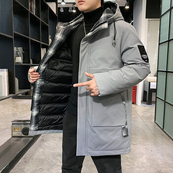 约克男孩初高中学生晋江冬天男生外套棉服中长款棉衣男士冬季帅气韩版