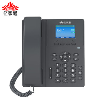 亿家通IP电话机座机 IP302W 无线WiFi连接 VOIP网络电话话务呼叫中心 百兆网口 4SIP账号可壁挂电源供电