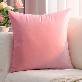 天鹅绒纯色绒面抱枕靠垫套简约现代毛绒靠枕沙发大靠垫