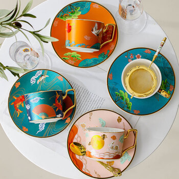 vidsel高颜值咖啡杯礼盒装新婚礼物轻奢情侣杯子礼盒闺蜜结婚乔迁伴手礼