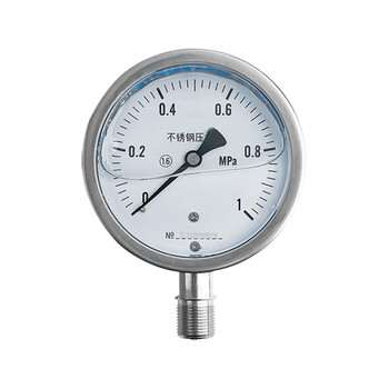 红旗	ry020026	ytn-100bf 0-1mpa  抗震不锈钢压力表 抗震不锈钢压力