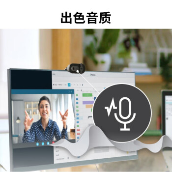 罗技（Logitech）Brio 90 全高清摄像头 视频会议网课摄像头 电脑笔记本摄像头 带麦克风 芍药白