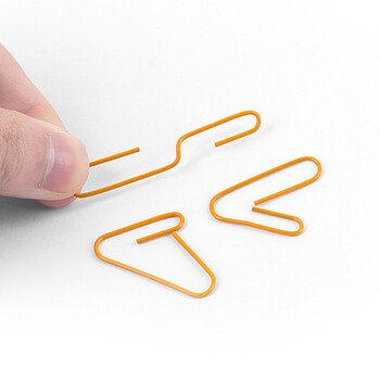 飞兹(fizz)29mm160枚装金属回形针积木盒装不易生锈彩色发票文件曲别针财会办公用品橙色 FZ21907 