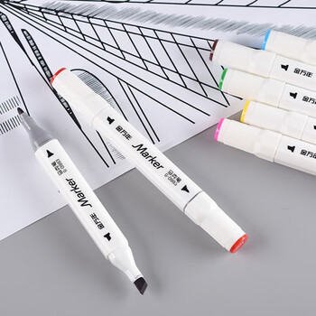 金万年12色马克笔双头套装学生水彩笔绘画彩笔手绘漫画笔设计绘画记号填色笔G-0993(12)-029水彩笔