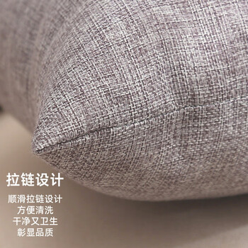 洁丽雅抱枕 纯色抱枕 办公室腰靠枕床头汽车靠背可拆洗45*45cm晴空蓝