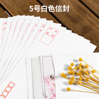 得力(deli)3422 白色信封邮局标准信封-5号(20个/包) 5包装