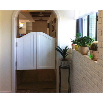 卫生间套装门美式复古实木半腰门牛仔门酒吧门吧台腰门隔断幼儿园走廊