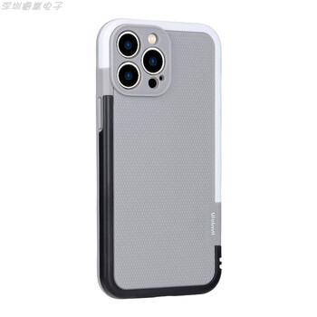 12promax足球纹硅胶散热镜头全包手机壳苹果12双色边框 银色 iphone12