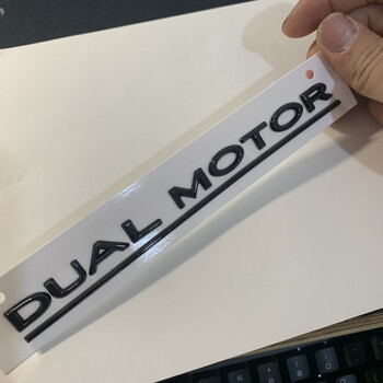 适用于特斯拉model3车标改装高性能双电机尾标dualmotor英文字母space