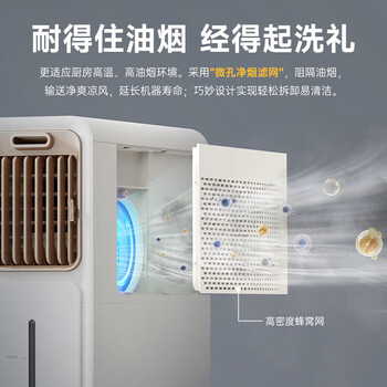 蓝宝 德国蓝宝 小厨凉冰雾扇 台立式小型空调扇 厨房家用制冷冰雾扇 加湿可拆洗【三合一】BP-X5 白色