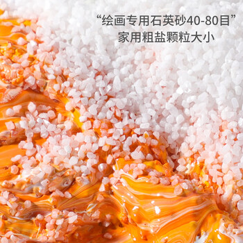 反转石英砂丙烯肌理画颜料用手工diy工具材料包丙烯画白色细沙白沙子3斤【40-80目】美育工具