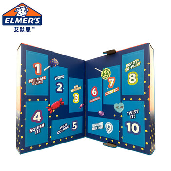 艾默思（Elmer's）水晶泥 史莱姆 益智解压儿童礼品节日礼盒 盲盒-套装（19个装）