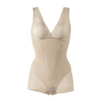 汀慕梵夏季薄欧美无痕束身连体衣女士产后塑形收腹塑身美体内衣红色m