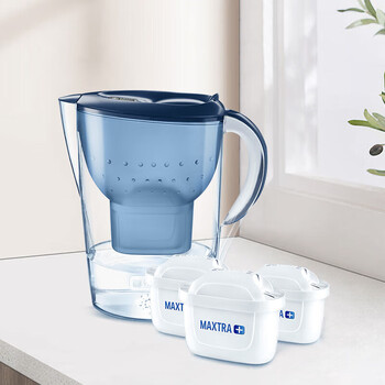 碧然德过滤净水器3.5L【一壶四芯】除氯去水垢 天然安全材质 Marella海洋系列家用滤水壶净水壶 德国品质