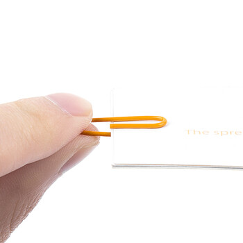 飞兹(fizz)29mm160枚装金属回形针积木盒装不易生锈彩色发票文件曲别针财会办公用品橙色 FZ21907 