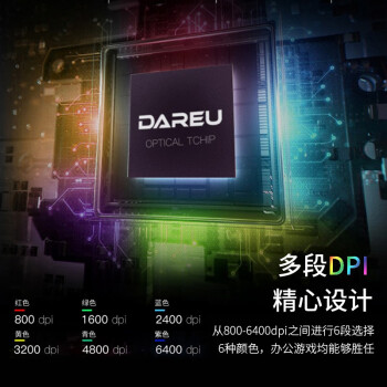 达尔优(dareu) 牧马人幻彩版 EM908 鼠标 游戏鼠标  鼠标有线 电竞鼠标 RGB鼠标 电脑鼠标 便捷 6400DPI