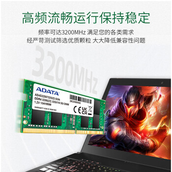 威刚(ADATA)8GB DDR4 3200 笔记本内存条 万紫千红 威刚(ADATA)8GB DDR4 3200 笔记本内存条 万紫千红