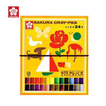樱花(SAKURA)油画棒蜡笔 粗支款24色套装 儿童安全绘画画笔美术彩绘工具软性油性粉彩棒玩具礼物美术写生 樱花(SAKURA)油画棒蜡笔 粗支款24色套装 儿童安全绘画画笔美术彩绘工具软性油性粉彩棒玩具礼物美术写生