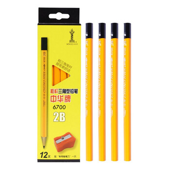 中华【热门商品】中华 粗三角书写铅笔大三角握笔儿童 2B铅笔 开学季礼物 12支/盒 6700 2B 中华【热门商品】中华 粗三角书写铅笔大三角握笔儿童 2B铅笔 开学季礼物 12支/盒 6700 2B
