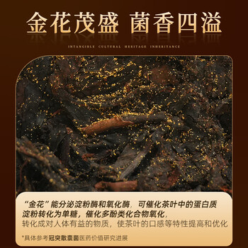 安化黑茶 茶协授权 正宗天尖金花茯茶2015年湖南特产茶叶礼盒送老丈人760g