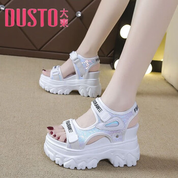 大东凉鞋女夏外穿时尚网红ins潮2022新款百搭仙女厚底内增高运动凉鞋