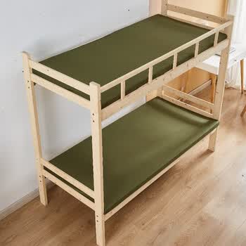 高密度中硬款和硬款军绿色学生宿舍上下床铺单人军训用海绵床垫 军