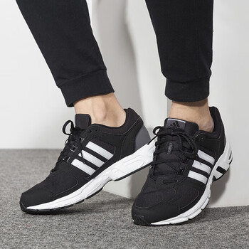 休闲透气轻便缓震耐磨休闲鞋子跑步鞋fu8357 da9375/黑白/adiwear大底