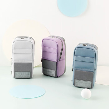 国誉(KOKUYO)【热门商品】学生文具袋手机站立式涤纶笔袋 浅灰 大号90*75(+20)*175mm WSG-PC173LM 国誉(KOKUYO)【热门商品】学生文具袋手机站立式涤纶笔袋 浅灰 大号90*75(+20)*175mm WSG-PC173LM